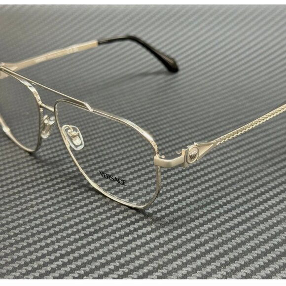 Versace Men's Silver 57mm Eyeglasses - Picture 1 of 5